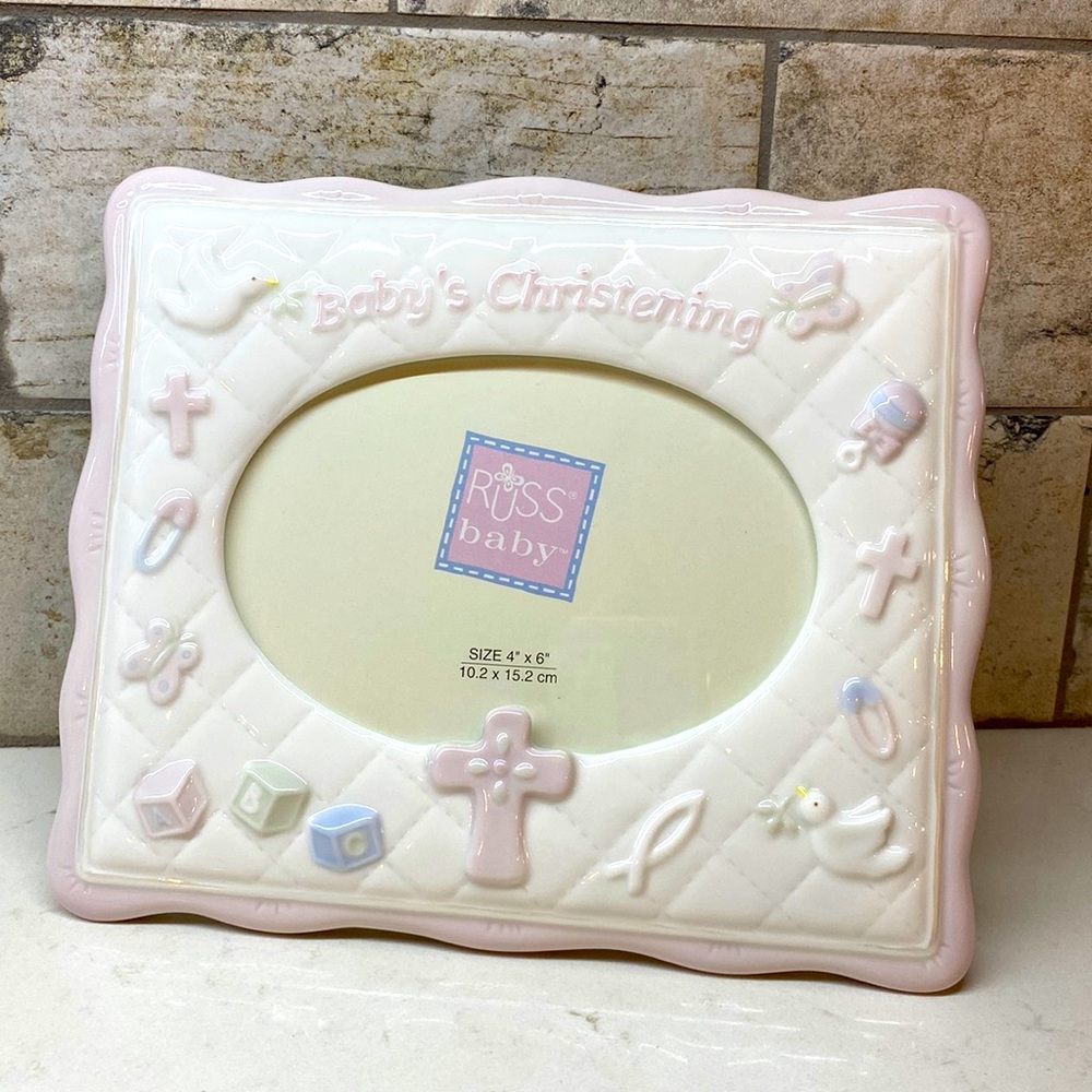 NIB Porcelain Photo Frame for Baby’s Christening